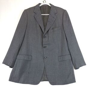 Ermenegildo Zegna 15 Milmil 15‎ Wool Blazer Jacket Birdseye Charcoal Men US 48L